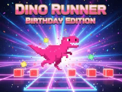 Hra Dino Runner Birthday Edition online