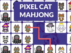 Hra Pixel cat mahjong online