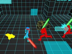 Hra Steakman Neon Battle o mečoch online