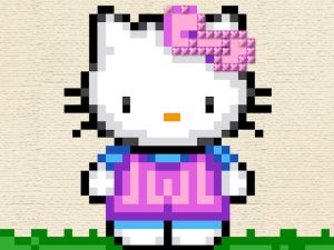 Hra Hallo Kitty: Krížová výšivka online