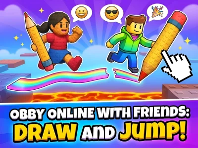 Hra Obby online with friends: Draw and Jump! online
