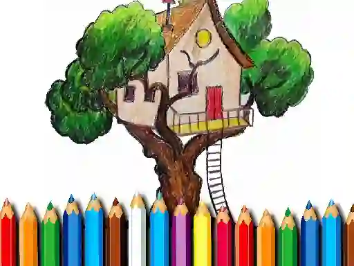 Hra Tree House Coloring Book online