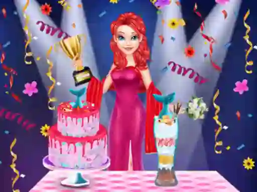 Hra Mermaid Cake Cooking Design online