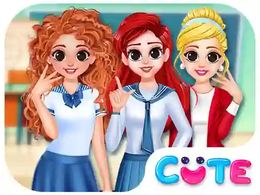 Hra BFF Princess Back To School online