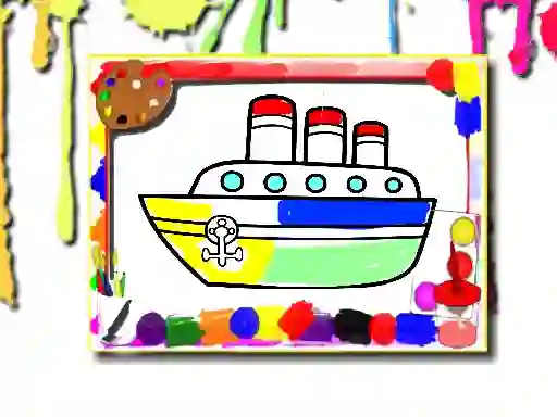 Hra Boats Coloring Book online