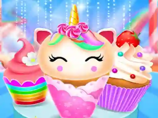Hra Unicorn Mermaid Cupcake Cooking Design online