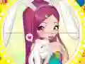 Hra Winx bunny style: Round Puzzle online
