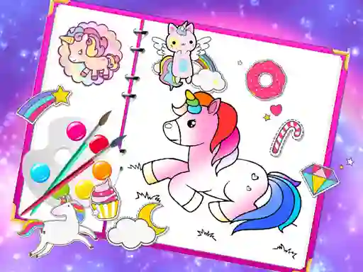 Hra Fabulous Cute Unicorn Coloring Book online