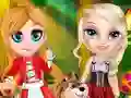 Hra Little Elsa In Red Hood online