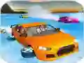Hra Crazy Water Surfing Car Race online
