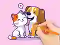 Hra Coloring Book: Dog And Cat online