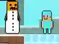 Hra Noob vs Pro Snowman online