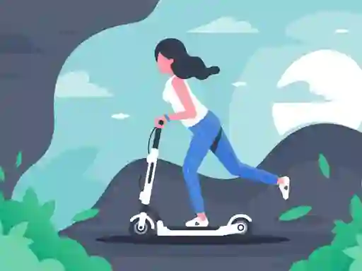 Hra Electric scooter rides jigsaw online