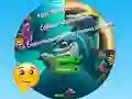 Hra Round Jigsaw Puzzle Collect Pictures of Funny Ocean Inhabitants online