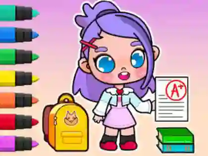 Hra Coloring Book: Avatar School Day online