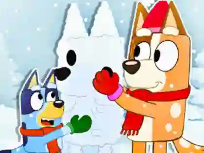 Hra Jigsaw Puzzle: Bluey Christmas Snowman online