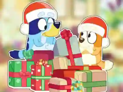 Hra Jigsaw Puzzle: Bluey Christmas Unboxing online