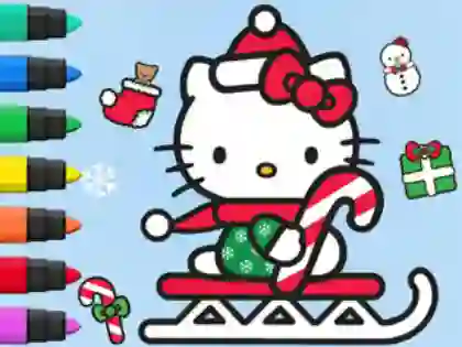Hra Coloring Book: Hello Kitty Christmas online