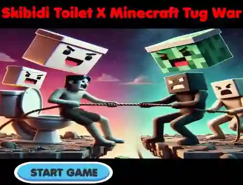 Hra Skibidi Toilet X Minecraft Tug War online