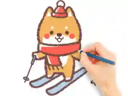 Hra Coloring Book: Skiing Puppy online