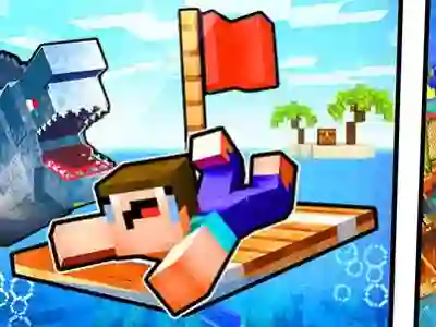 Hra Noob Raft: Ocean Survival online