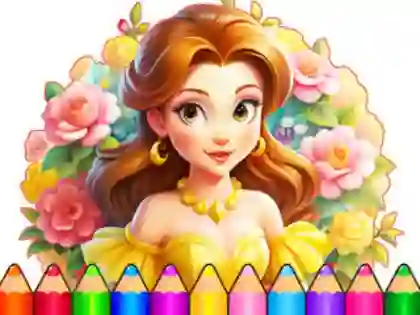 Hra Coloring Book: Flower Dress Up online