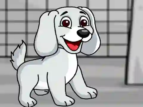 Hra Rescue the White Puppy from Cage online
