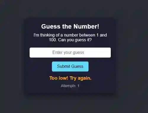 Hra Number Guessing online