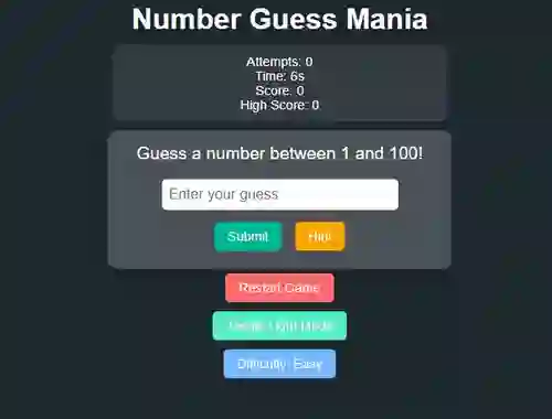 Hra Number Guess Mania online