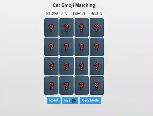 Hra Car Emoji Matching online