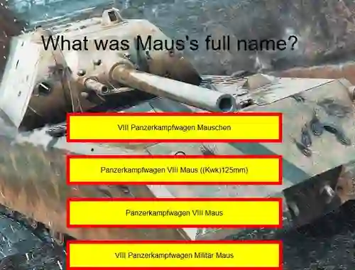 Hra Tank Quiz: Maus online