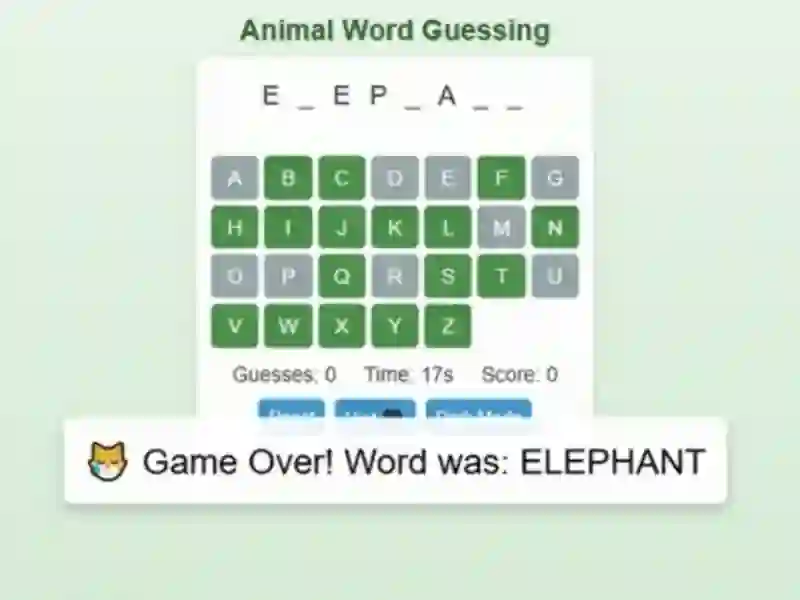 Hra Animal Word Guessing Game online