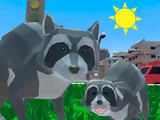 Hra Raccoon Adventure City Simulator 3d online