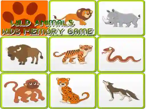 Hra Wild Animals Kids Memory game online