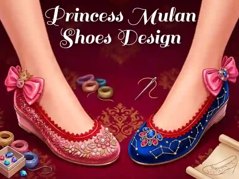 Hra Princess Mulan Shoes Design online