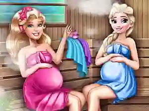 Hra Cute Mommies Pregnant Sauna online