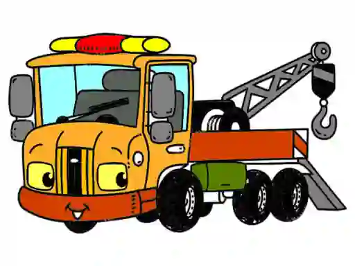 Hra Tow Trucks Coloring online