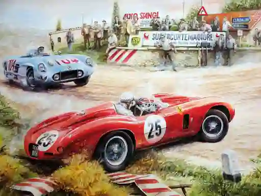 Hra Painting Vintage Cars Jigsaw Puzzle online