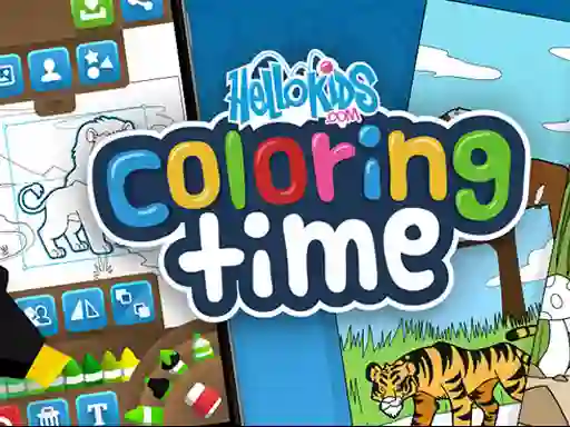 Hra Hello kids Coloring Time online