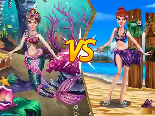 Hra Mermaid vs Princess Outfit online