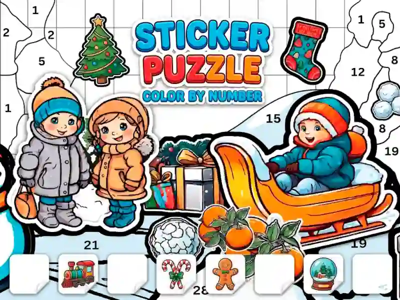 Hra Sticker Book Puzzle: Color By Number online