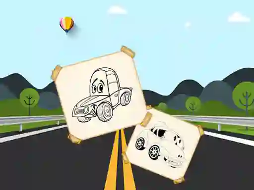 Hra Funny Cars For Kids Coloring online
