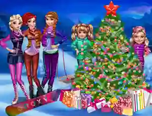 Hra Princesses Christmas tree online