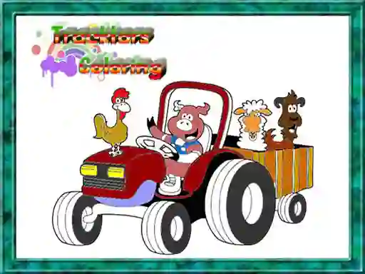 Hra Tractor Coloring Pages online