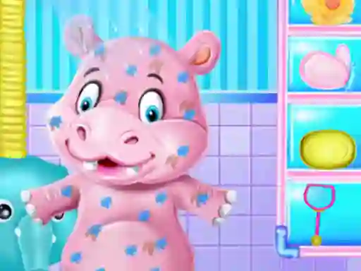 Hra Baby Hippo Bath Time online