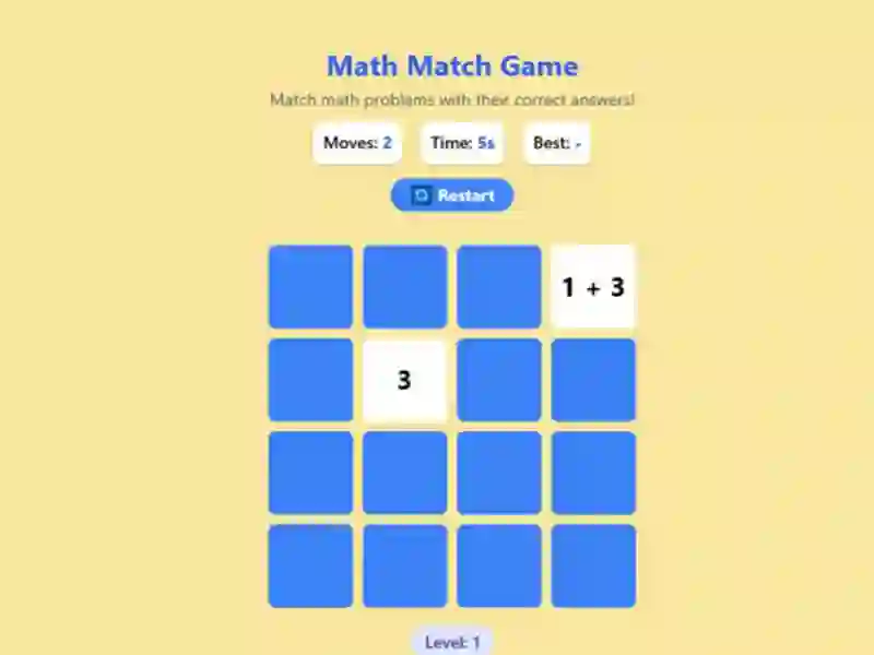 Hra Math Match Game online
