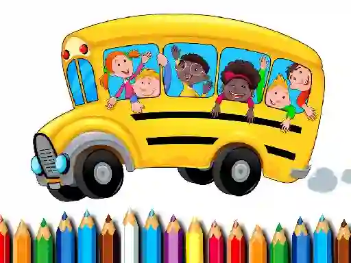 Hra School Bus Coloring Book online
