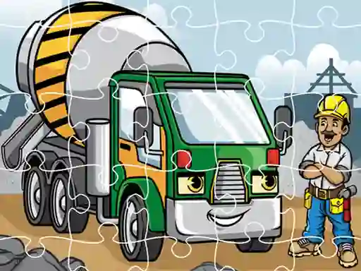 Hra Construction Trucks Jigsaw online