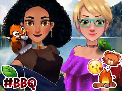 Hra Jasmine & Rapunzel on Camping online