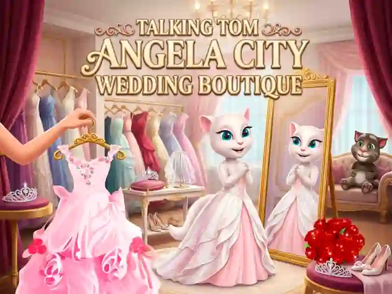 Hra Talking Tom Angela City Wedding Boutique online